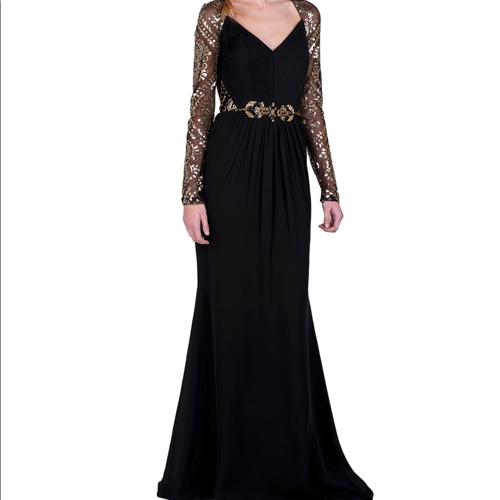 Badgley Mischka Sequin Sleeve gown